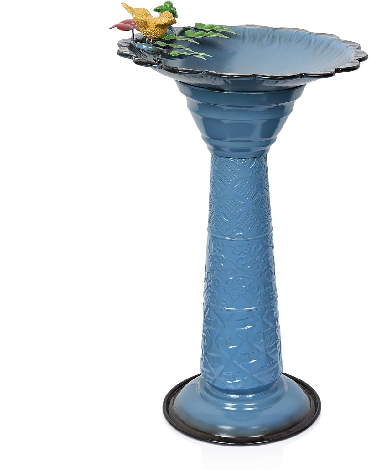 Captivating 28" Metal Birdbath - Perfect for Enchanting Outdoor Spaces