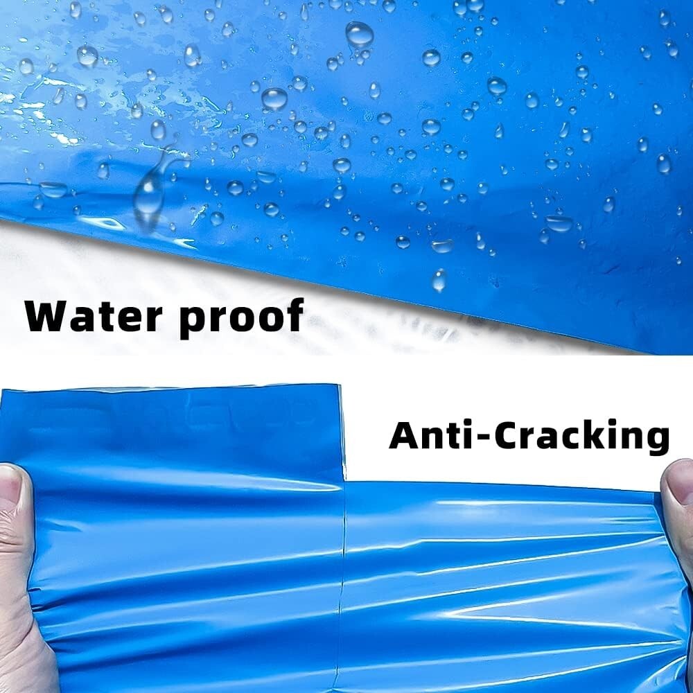 1000 Self-Sealing Blue Poly Mailers 7.5x10.5 - Perfect for Clothes & Accessories