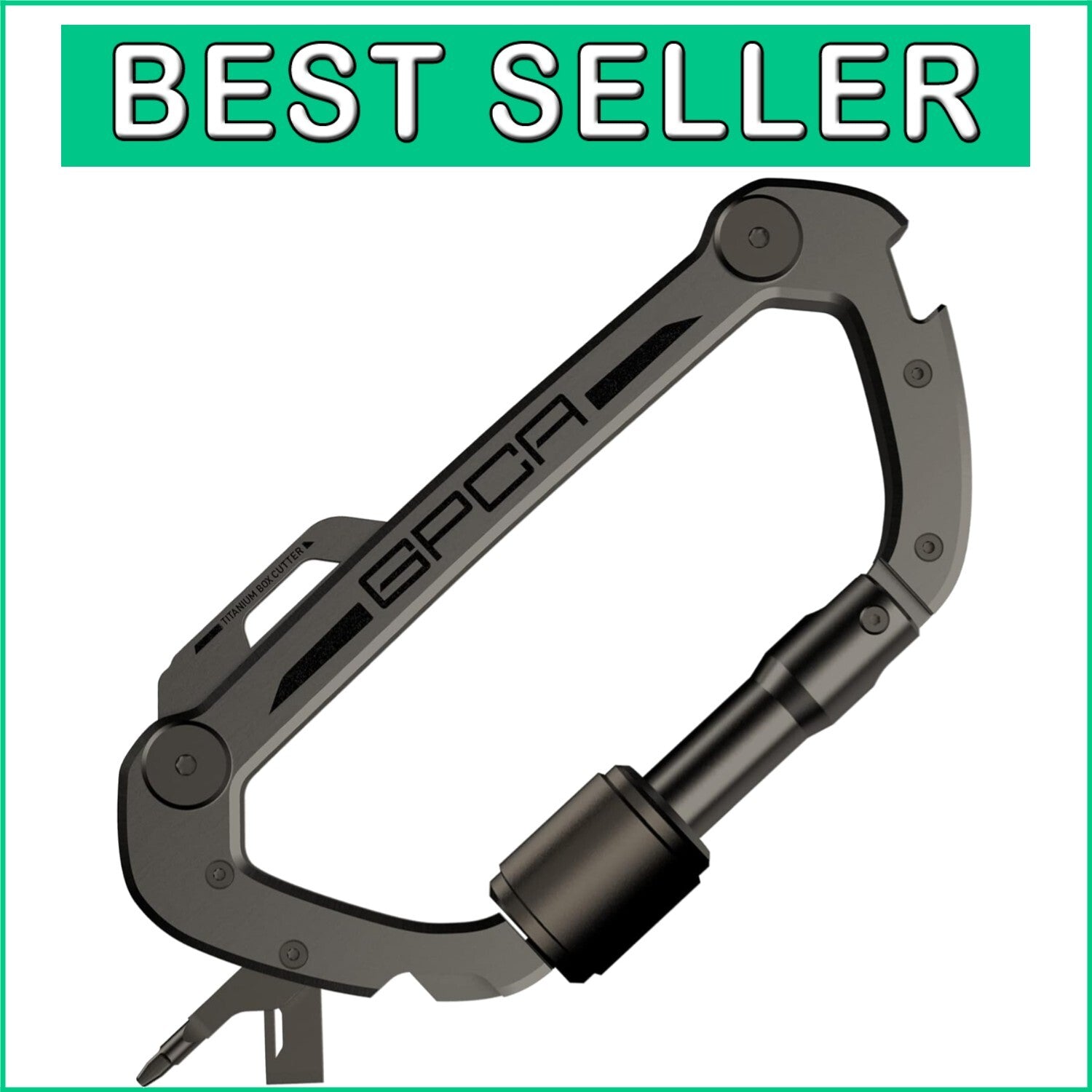 Durable One-Handed Operation Titanium Carabiner Keychain with Auto-Lock Feature