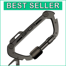 Load image into Gallery viewer, Durable One-Handed Operation Titanium Carabiner Keychain with Auto-Lock Feature