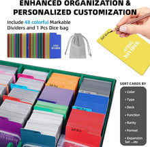 Load image into Gallery viewer, Elegant PU Leather Trading Card Case with 48 Dividers &amp; Dustproof Protection