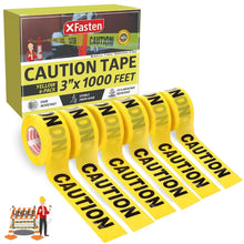 Load image into Gallery viewer, Weatherproof Yellow Caution Tape - 6-Pack, Ideal for Construction and Events