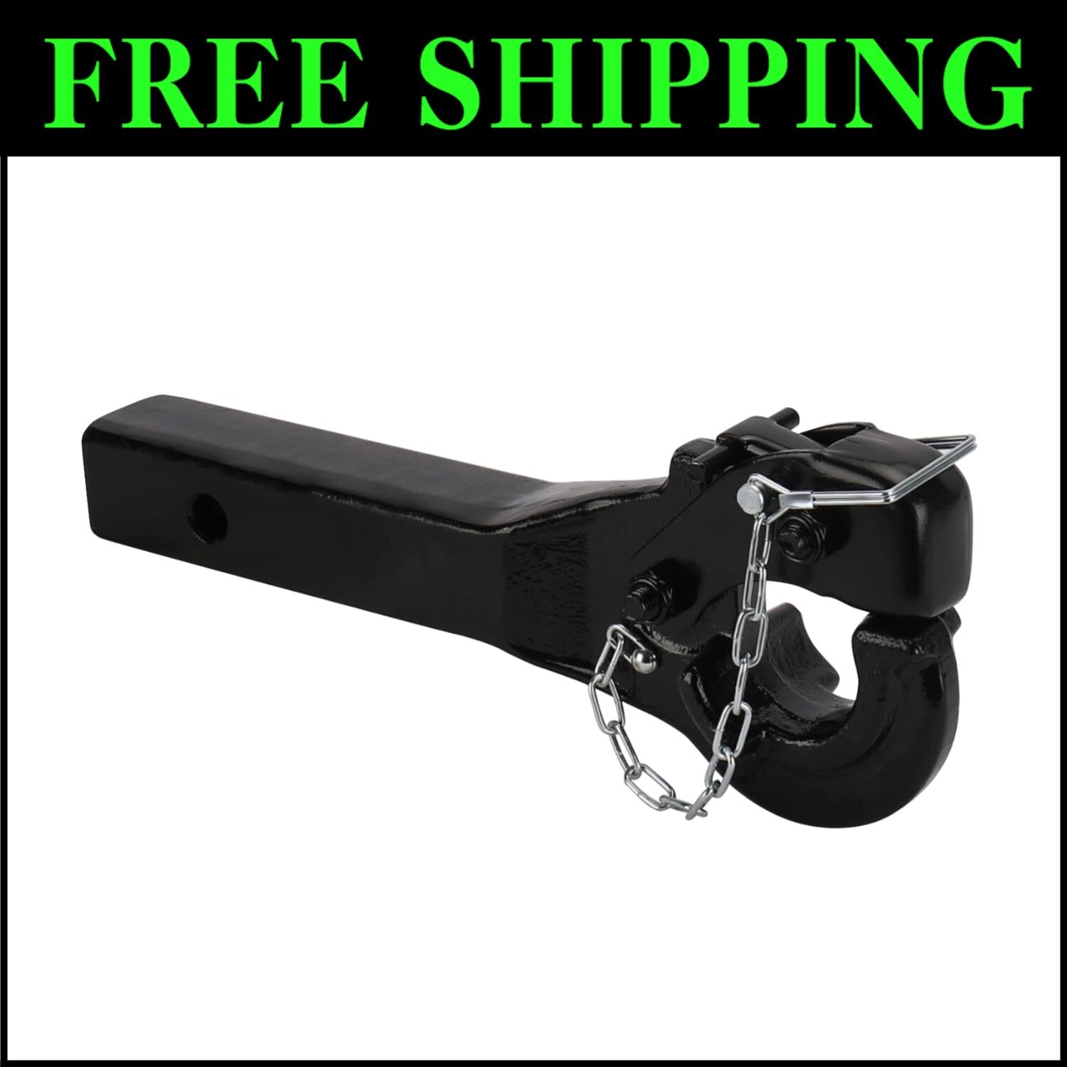 10 TON Pintle Hitch Receiver Hook - Heavy-Duty Forged Steel Towing Solution