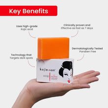 Load image into Gallery viewer, Fresh Orange Scent Original Kojic Acid Shower Set - 65g Bars + Soap Accessories