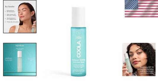 Dermatologist Tested Organic Makeup Spray with SPF 30 & Refreshing Green Tea