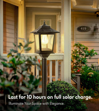 Load image into Gallery viewer, Rotating 63-Inch Solar Garden Lights - 2 Pack Waterproof with Automatic On/Off