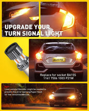 Load image into Gallery viewer, 2025 Upgraded 1156 LED Turn Signal Bulbs - 4000LM Super Bright Amber Yellow