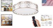 Load image into Gallery viewer, Modern 12 Inch Brushed Nickel Flush Mount Light Fixture - Dimmable LED Design