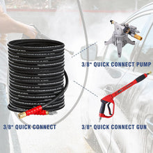 Load image into Gallery viewer, High-Pressure 3/8 Inch x 50 FT Pressure Washer Hose with Quick Connect Fitting
