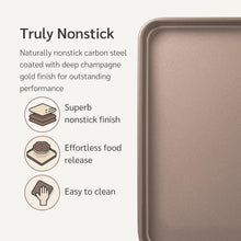 Load image into Gallery viewer, 18-Inch Gold Nonstick Baking Sheet 2-Pack - Extra Thick &amp; Even Heat Distribution