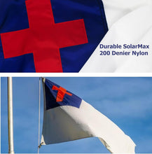 Load image into Gallery viewer, 3x5 Christian Flag with Appliqued Cross - Heavy-Duty SolarMax Nylon Outdoor
