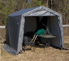Load image into Gallery viewer, Waterproof 10x10 Outdoor Steel Shed with Double Zippered Doors &amp; Auger Anchors