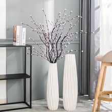 Load image into Gallery viewer, Durable 24-Inch White Ceramic Vase with Floral Pattern - Modern Home Centerpiece