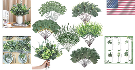 200 Pcs Water-Resistant Mixed Eucalyptus Stems for Elegant Floral Arrangements