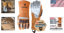 Load image into Gallery viewer, Premium Heavy-Duty Welding Gloves - Cut Resistant with Gauntlet Cuff, Size Large