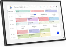 Load image into Gallery viewer, HD 15.6-Inch Wall-Mounted Digital Calendar &amp; Photo Frame for Family Organizing