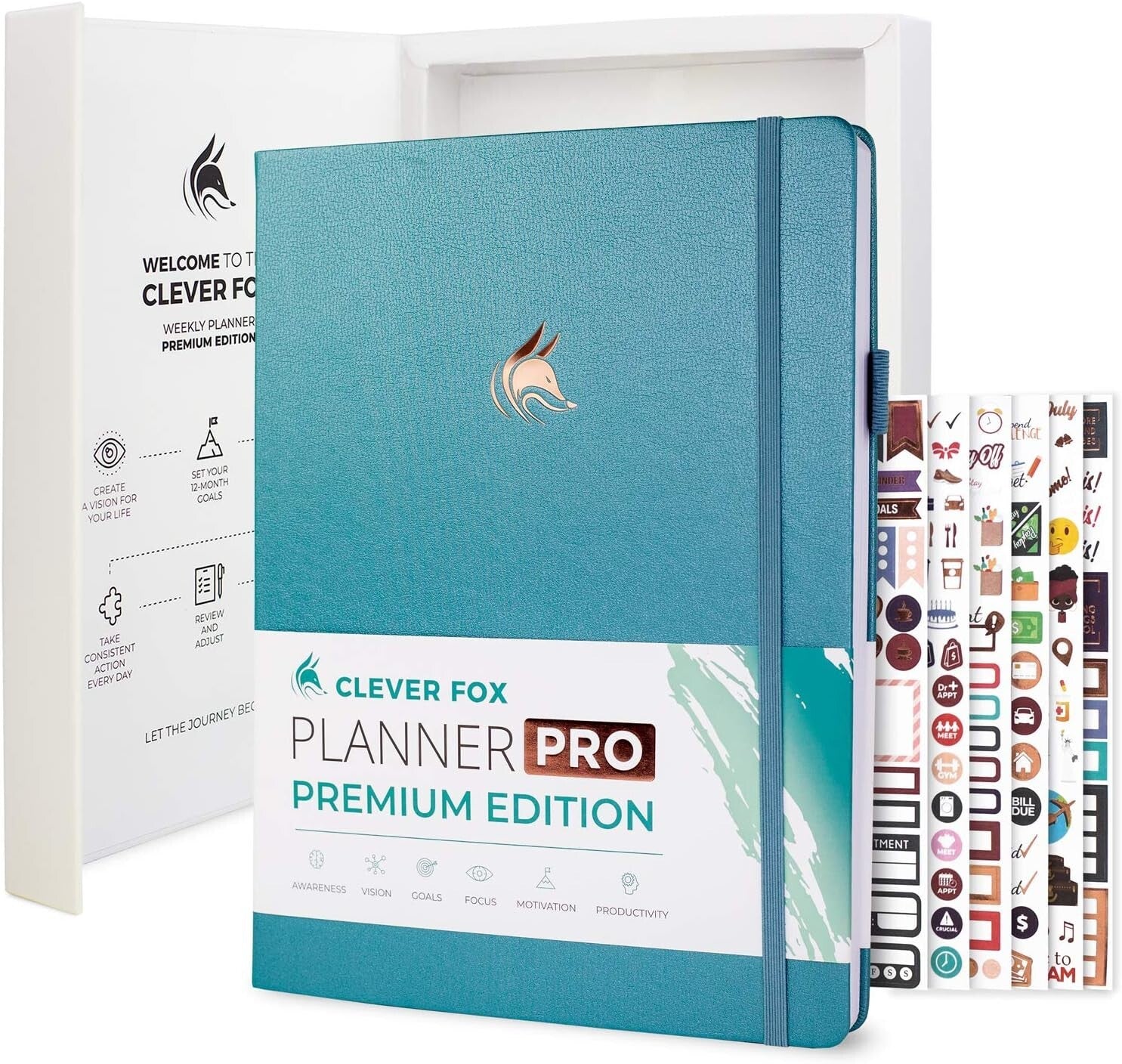 A4 Aquamarine Planner Pro: Undated Weekly & Monthly Organization with Budgeting