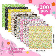 Load image into Gallery viewer, Multicolor 10x10 Inch Cotton Fabric Squares - Perfect for Quilting and Crafts