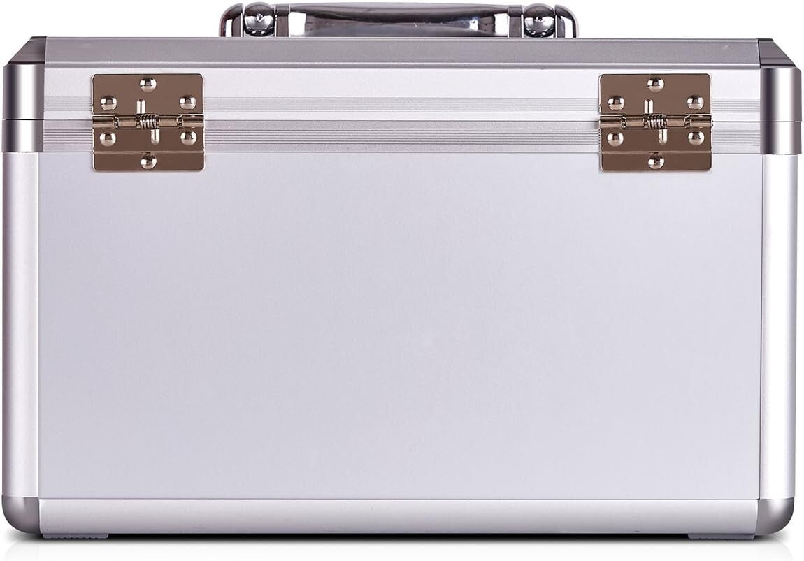 Lockable Aluminum Medicine Box with Key - Safe Storage for Home and Outdoor