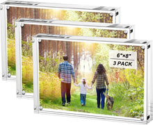 Load image into Gallery viewer, Elegant 6x8 Inch Acrylic Picture Frame Set - Double-Sided &amp; Freestanding Display
