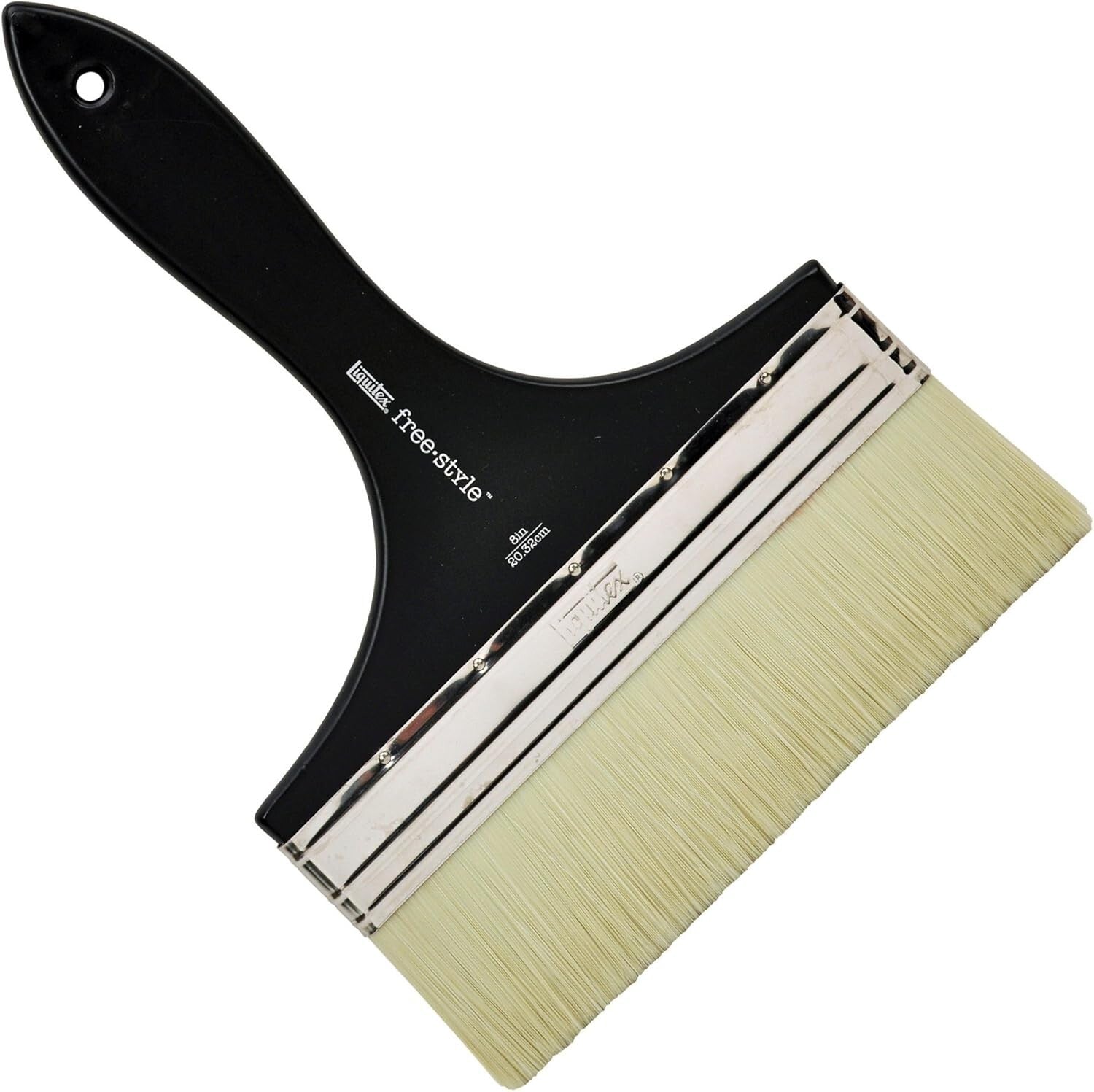 Durable 8'' Broad Flat Brush with Ergonomic Handle - Perfect for Large Surfaces