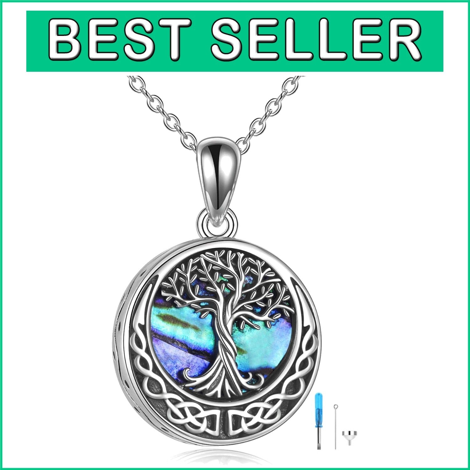 Personalized Tree of Life Cremation Necklace - Stylish Ashes Jewelry Gift Boxed