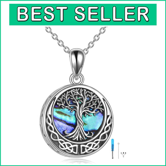 Personalized Tree of Life Cremation Necklace - Stylish Ashes Jewelry Gift Boxed
