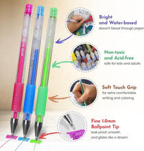 Load image into Gallery viewer, Artist-Approved 96 Gel Pens with 48 Glitter Refills for Colorful Creations