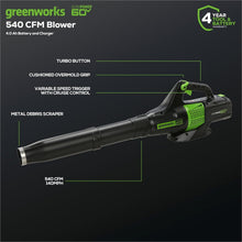 Load image into Gallery viewer, 13" 60V Cordless Trimmer &amp; 540 CFM Leaf Blower Combo Kit – No Maintenance Needed
