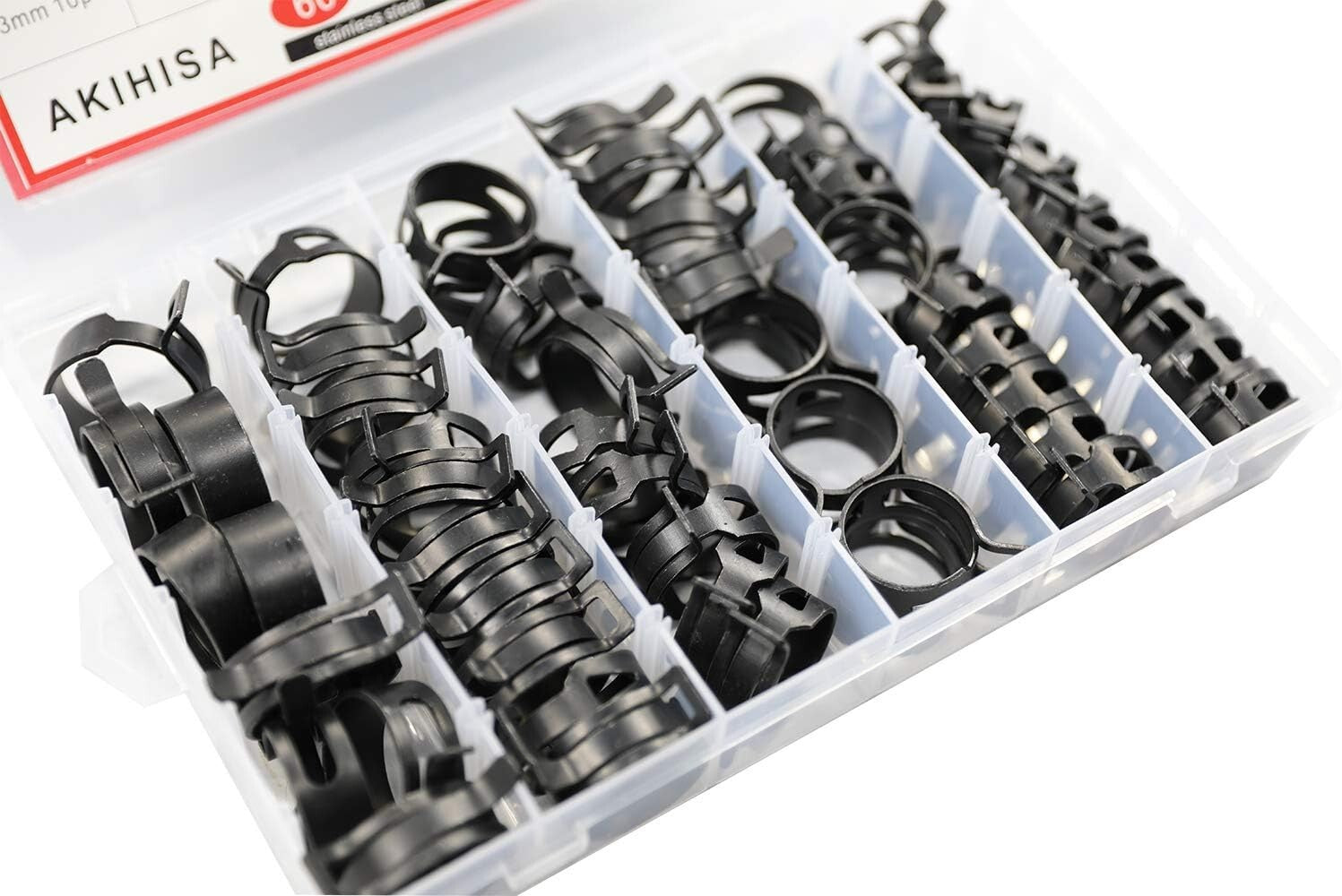 60-Pack Spring Steel Hose Clamps for Reliable Leak-Proof Connections (28-33mm)