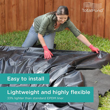 Load image into Gallery viewer, Flexible 7 ft x 10 ft Pond Liner with Reinforced Mesh for Small Water Features