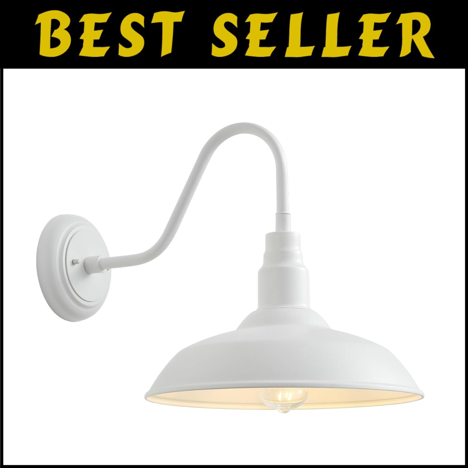 14-Inch Gooseneck Barn Light Fixture – Waterproof Sconce for Porch & Garage