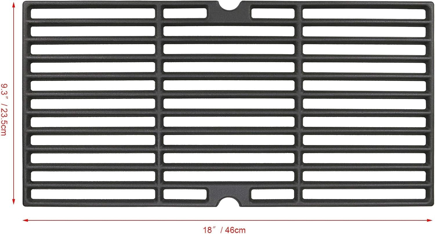 Versatile 2 Piece Cast Iron Grill Grates - Fits Charbroil Gas Grills 463673017