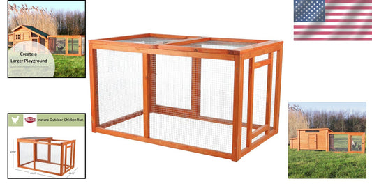 Durable Outdoor Chicken Enclosure - Mesh-Covered Run for Chickens & Ducks
