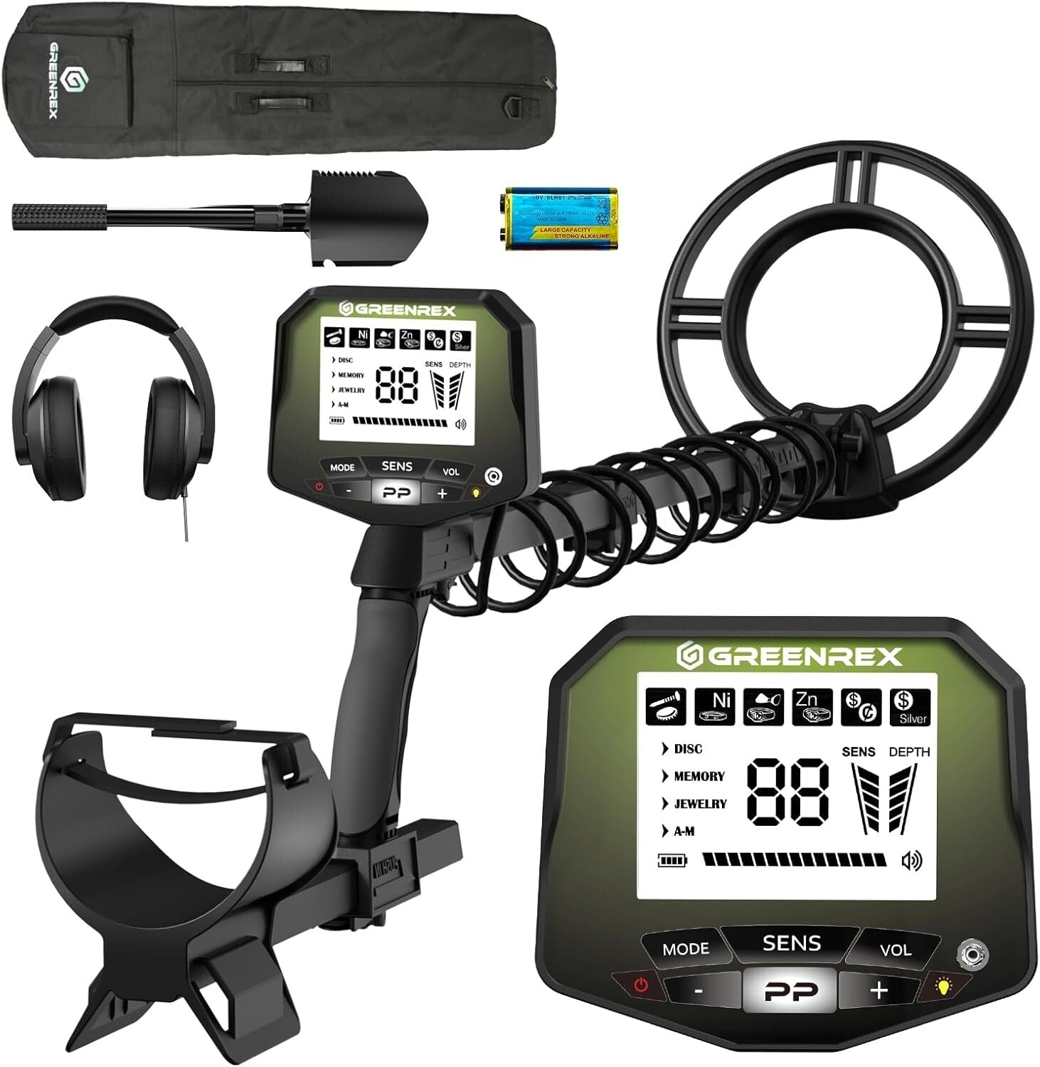 All-in-One Metal Detector Kit: Waterproof, Adjustable & Travel-Ready Accessories