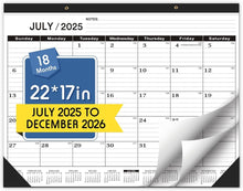 Load image into Gallery viewer, Durable Classroom Calendar 2025-2026 - 8 Months from July 2025 to December 2026