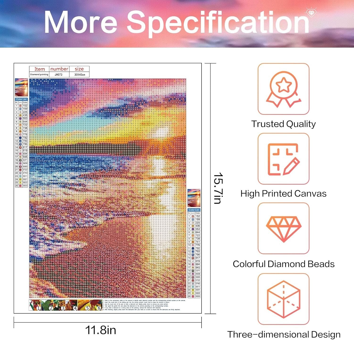 Ultimate 6 Pack 5D Diamond Painting Kits - Scenic Sunset Beach Art