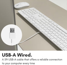 Load image into Gallery viewer, Full-Size Wired Keyboard for Mac and Windows - Scissor Keycaps &amp; Shortcuts