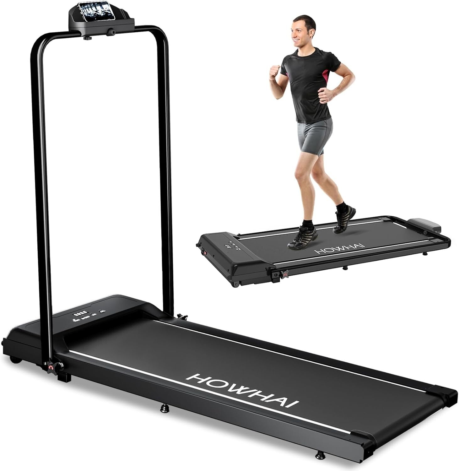 Compact 2.5HP Treadmill with Manual Incline, LED Display & Data Memory Function