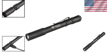 Load image into Gallery viewer, Portable 350-Lumen Black Penlight with USB Recharge and Holster for Outdoor Use