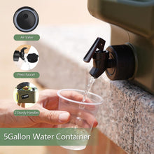 Load image into Gallery viewer, Compact 5 Gallon Water Jug with Spigot - Ideal for Camping and Emergency Use
