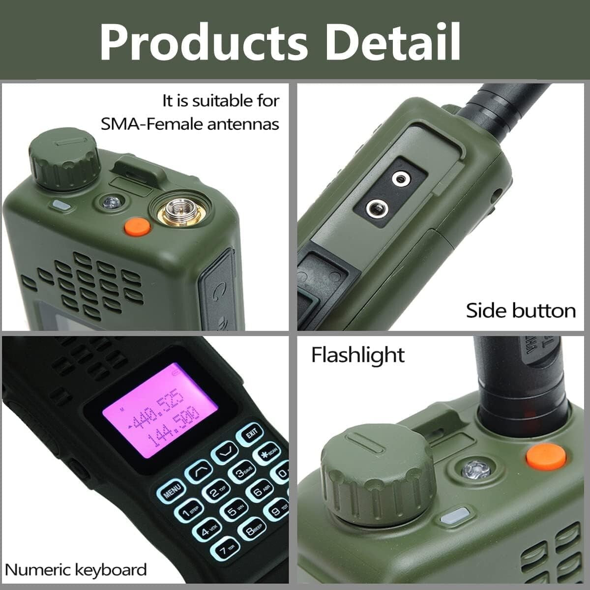 Military Grade 10W Two Way Radio Pack with Rechargeable Batteries and Antennas