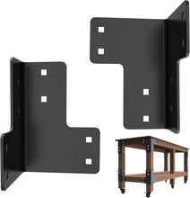 Load image into Gallery viewer, Black Coated 8pcs Heavy-Duty Brackets - Essential for Sturdy Workbench Setup