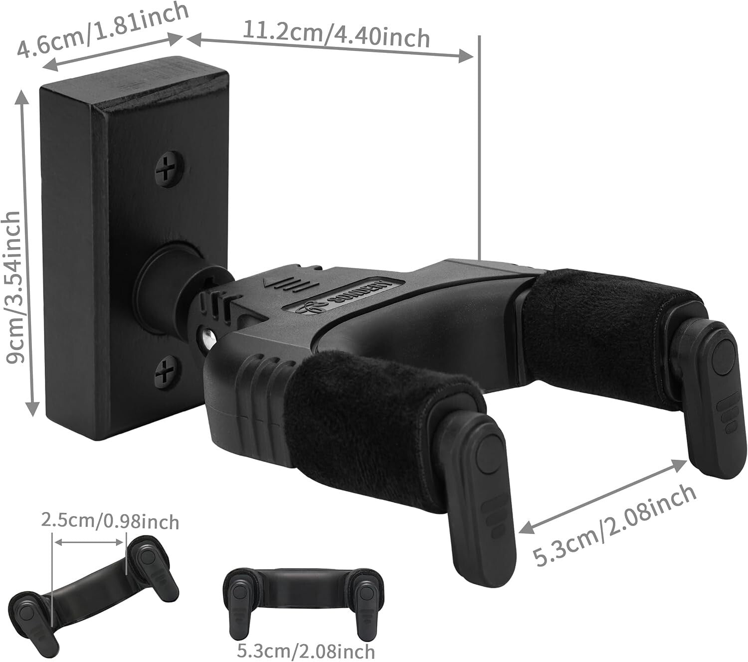 Elegant Guitar Wall Mount with Auto Lock for Acoustic & Electric Instruments