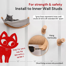 Load image into Gallery viewer, Sturdy Cat Wall Shelf with Steps - Perfect for Lounging &amp; Climbing Adventures