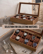 Load image into Gallery viewer, Luxury Watch Organizer Box with Large Glass Lid – 12 Slots for Elegance