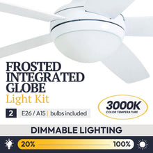 Load image into Gallery viewer, Modern Tri-Mount 52” Ceiling Fan with 5 Blades &amp; LED Light - Farmhouse Style