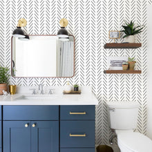 Load image into Gallery viewer, Chic Black &amp; White Removable Wallpaper with Modern Geometric Design - 72.65sq.ft