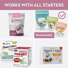 Load image into Gallery viewer, Compact Stainless Steel Yogurt Maker with 1 Quart Glass Jar &amp; Recipe Book