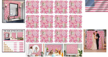 Load image into Gallery viewer, Stunning Pink Floral Wall Panels (12 Pieces) - Perfect for Weddings &amp; Parties